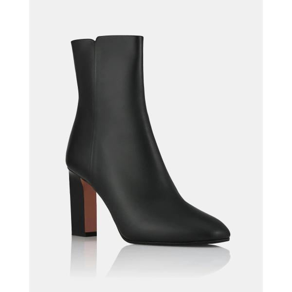 Aquazzura Sellier Bootie 85 in Black, view 2 | Ankle Boots
