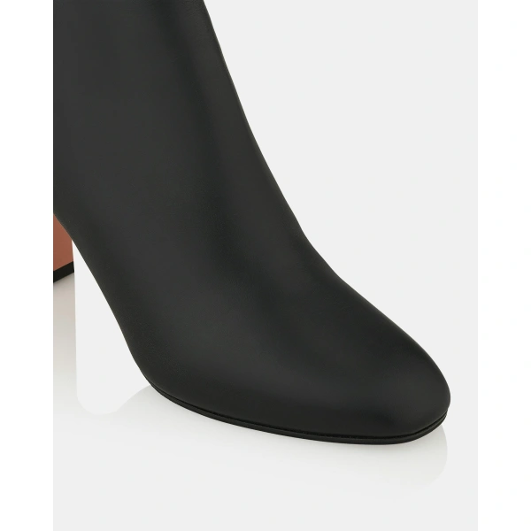 Aquazzura Sellier Bootie 85 in Black, view 6 | Ankle Boots