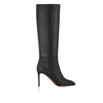 Aquazzura Sellier Stiletto Boot 85 in Black | Knee-High Boots