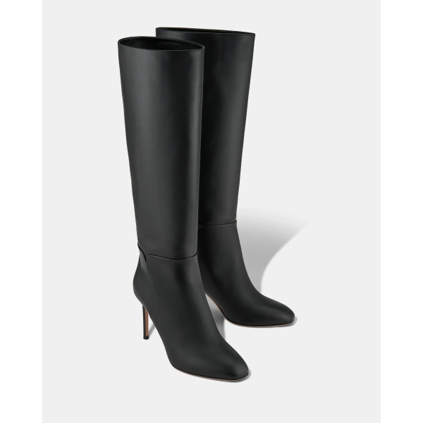 Aquazzura Sellier Stiletto Boot 85 in Black, view 3 | Knee-High Boots