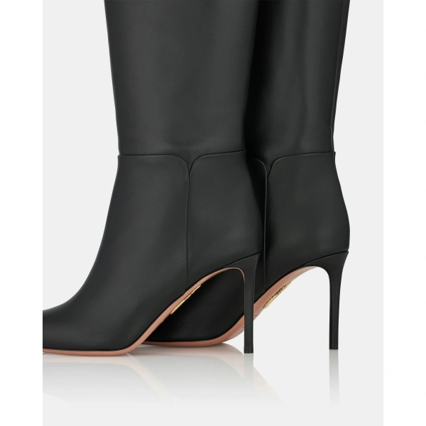 Aquazzura Sellier Stiletto Boot 85 in Black, view 4 | Knee-High Boots