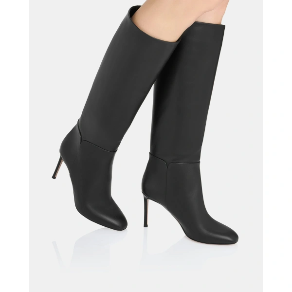 Aquazzura Sellier Stiletto Boot 85 in Black, view 5 | Knee-High Boots