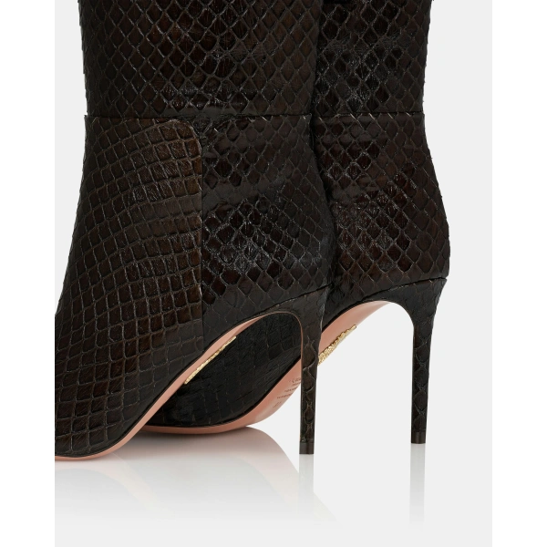 Aquazzura Sellier Stiletto Boot 85 in Espresso, view 4 | Knee-High Boots