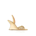 Aquazzura Serenity Wedge 95 in Soft Gold | Wedges