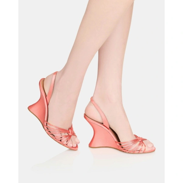 Aquazzura Serenity Wedge 95 in Spring Peach, view 5 | Wedges