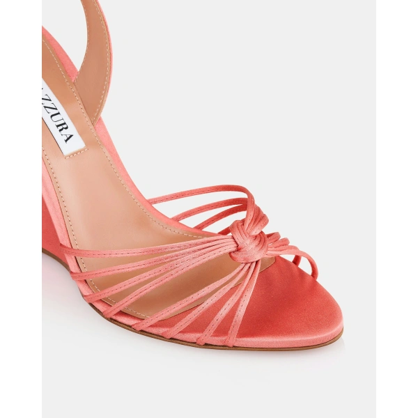 Aquazzura Serenity Wedge 95 in Spring Peach, view 6 | Wedges