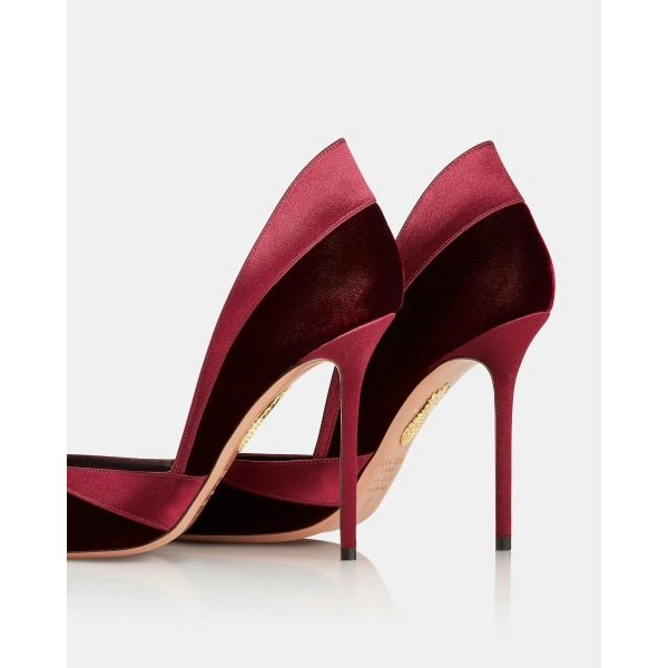 Aquazzura Shadow Pump 105 in Merlot, view 4 | Pumps
