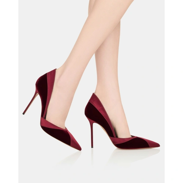 Aquazzura Shadow Pump 105 in Merlot, view 5 | Pumps