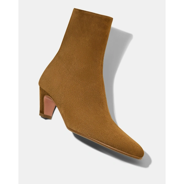 Aquazzura Sloan Bootie 50 in Chestnut, view 3 | Ankle Boots