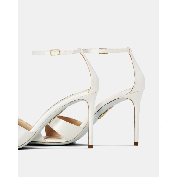 Aquazzura So Divine Sandal 85 in White, view 4 | Sandals