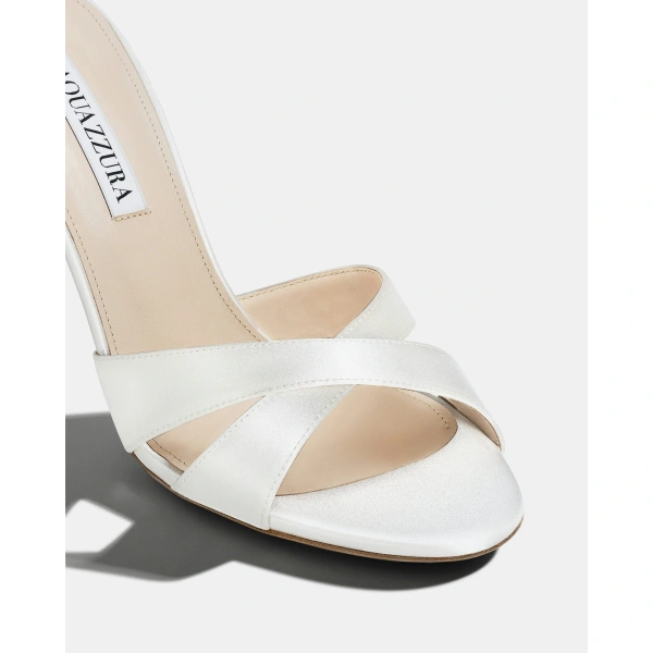 Aquazzura So Divine Sandal 85 in White, view 6 | Sandals