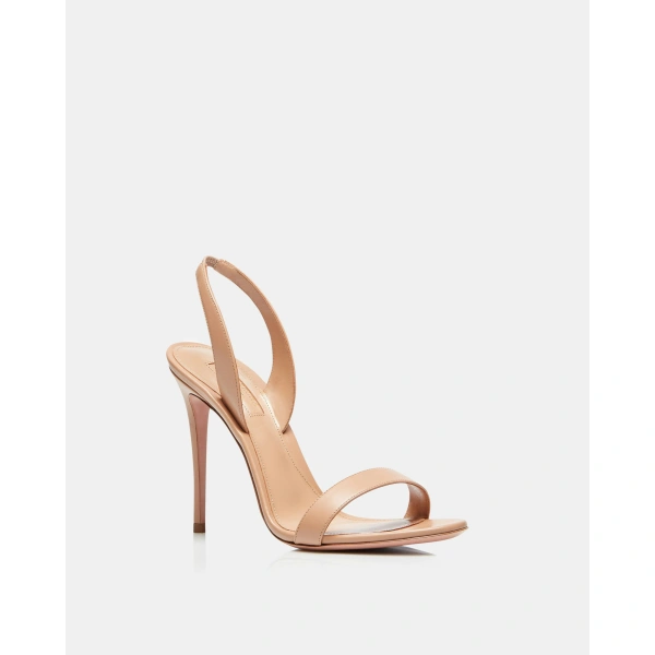 Aquazzura So Nude Sandal 105 in Powder Pink, view 2 | Sandals