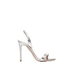 Aquazzura So Nude Sandal 105 in Silver | Sandals