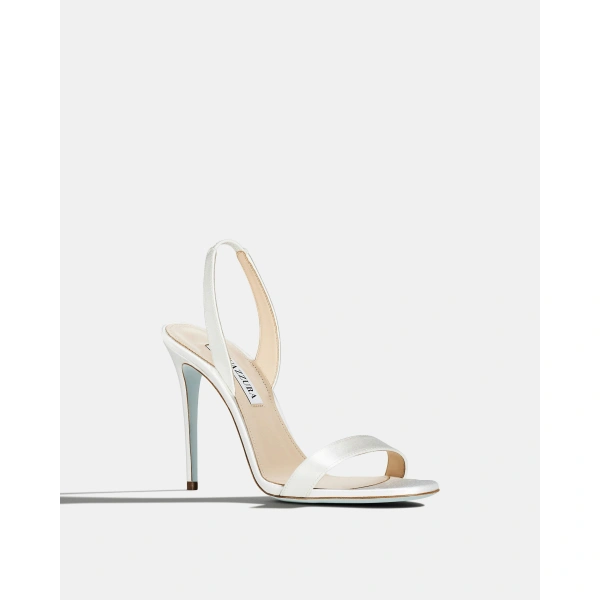 Aquazzura So Nude Sandal 105 in White, view 2 | Sandals