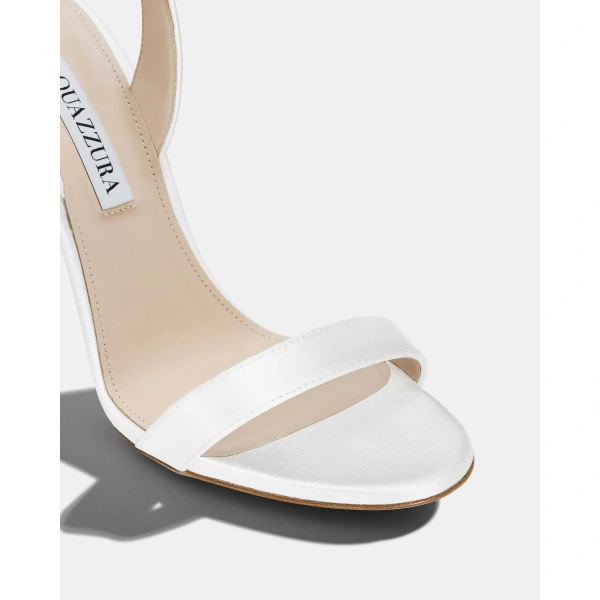 Aquazzura So Nude Sandal 105 in White, view 6 | Sandals