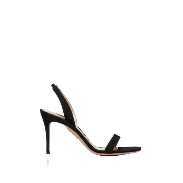 Aquazzura So Nude Sandal 85 in Black | Sandals