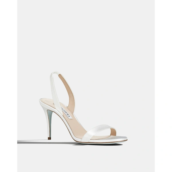Aquazzura So Nude Sandal 85 in White, view 2 | Sandals