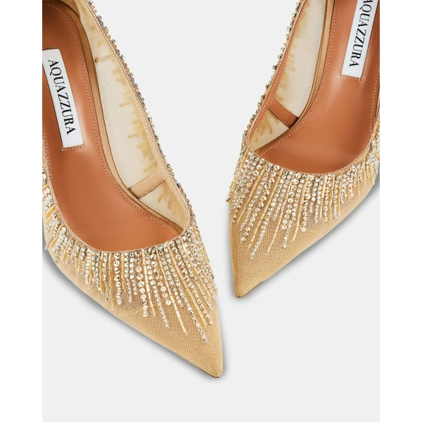 Aquazzura Soft Sky Pump 85 in Warm Nude, view 6 | Pumps