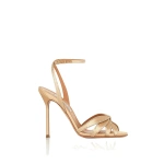 Aquazzura Soulmate Crystal Sandal 105 in Warm Nude | Sandals
