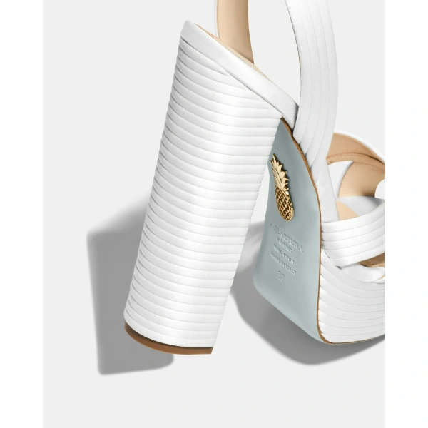 Aquazzura Sundance Plateau 140 in White, view 4 | Platform Heels