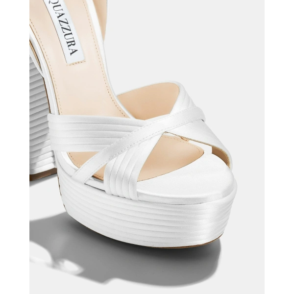 Aquazzura Sundance Plateau 140 in White, view 6 | Platform Heels