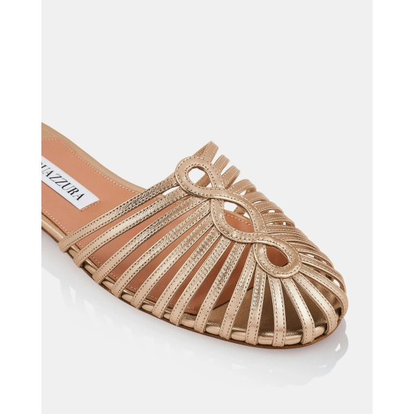 Aquazzura Sweet Surrender Mule Flat in Light Copper, view 6 | Mules