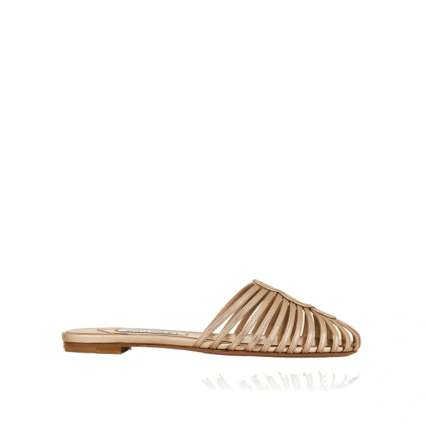 Sweet Surrender Mule Flat in Light Copper