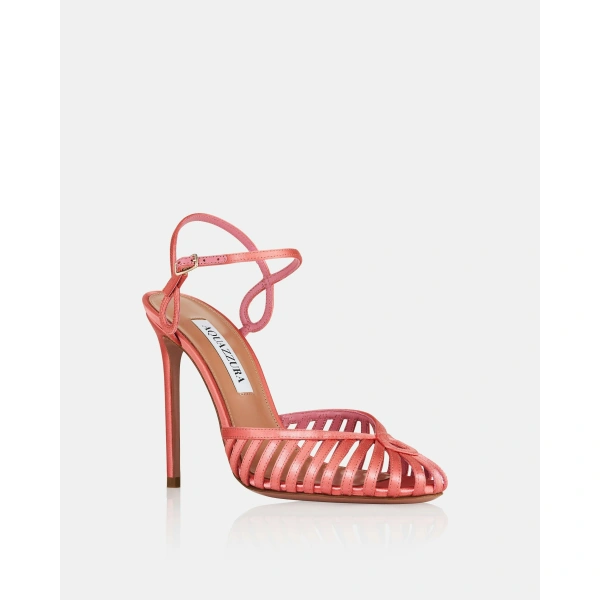 Aquazzura Sweet Surrender Pump 105 in Spring Peach, view 2 | Pumps