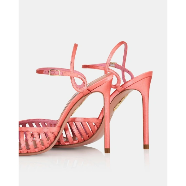 Aquazzura Sweet Surrender Pump 105 in Spring Peach, view 4 | Pumps