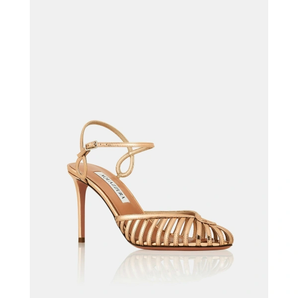 Aquazzura Sweet Surrender Pump 85 in Rose Gold, view 2 | Pumps