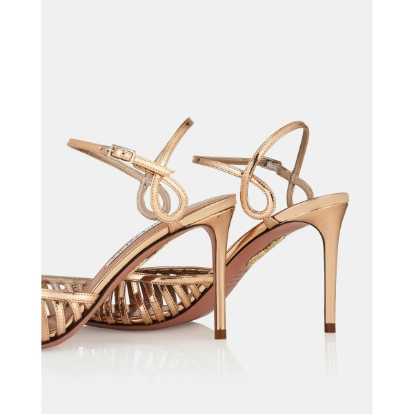 Aquazzura Sweet Surrender Pump 85 in Rose Gold, view 4 | Pumps