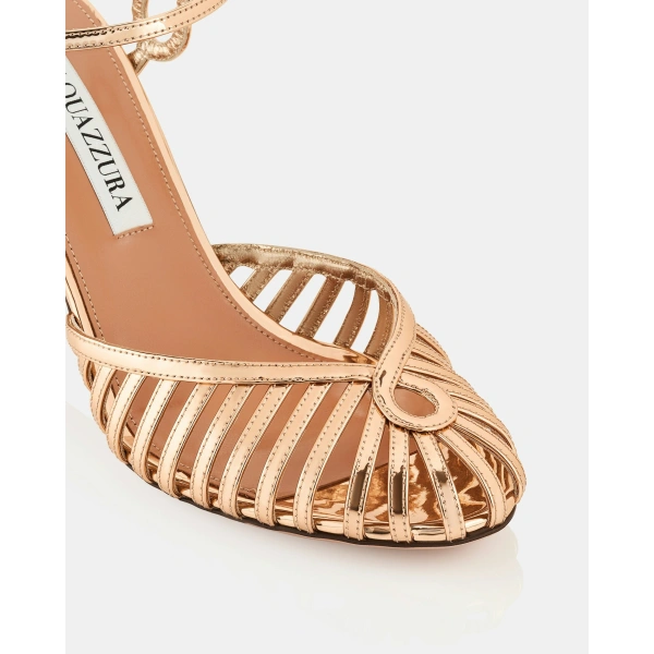 Aquazzura Sweet Surrender Pump 85 in Rose Gold, view 6 | Pumps