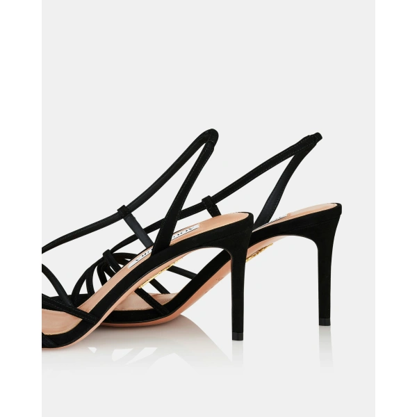 Aquazzura Talk To Me Sandal 75 in Black, view 4 | Sandals