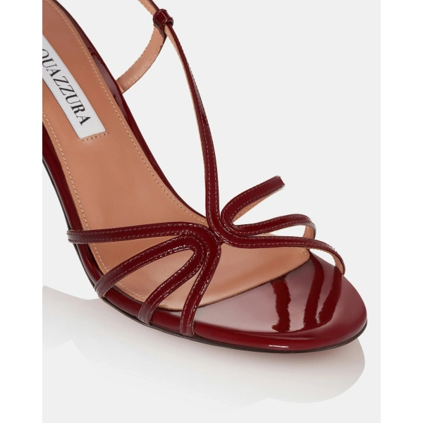 Aquazzura Talk To Me Sandal 75 in Merlot, view 6 | Sandals