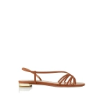 Aquazzura Talk To Me Sandal Flat in Tobacco | Sandals