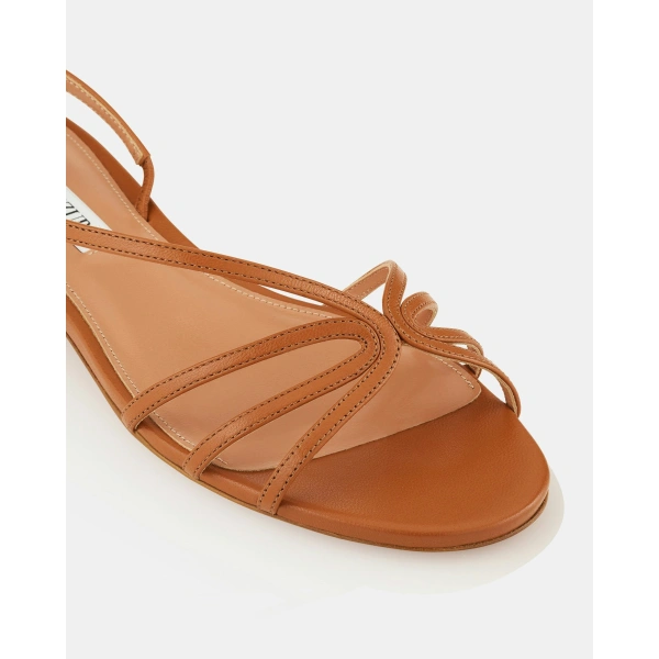 Aquazzura Talk To Me Sandal Flat in Tobacco, view 5 | Sandals