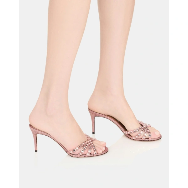 Aquazzura Tequila Mule 75 in Dusty Rose, view 5 | Mules