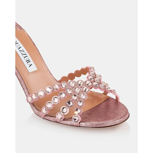 Aquazzura Tequila Mule 75 in Dusty Rose, view 6 | Mules