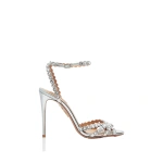 Aquazzura Tequila Sandal 105 in Silver | Sandals