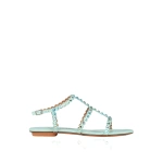 Aquazzura Tequila Sandal Flat in Seabreeze | Sandals