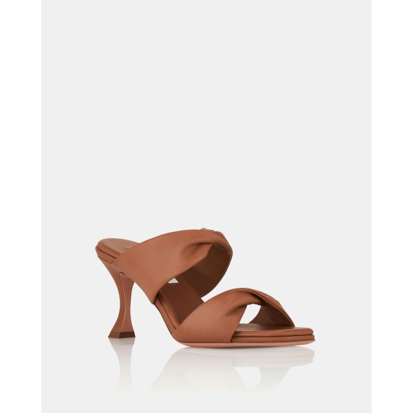 Aquazzura Twist Sandal 75 in Cuoio Tan, view 2 | Sandals