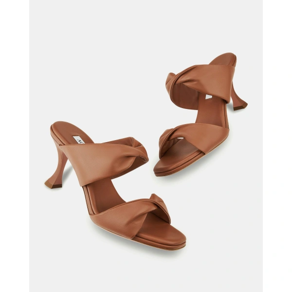 Aquazzura Twist Sandal 75 in Cuoio Tan, view 3 | Sandals