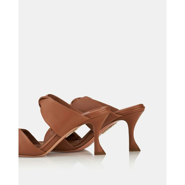 Aquazzura Twist Sandal 75 in Cuoio Tan, view 4 | Sandals