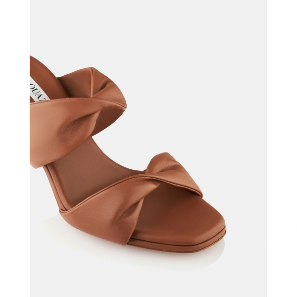 Aquazzura Twist Sandal 75 in Cuoio Tan, view 6 | Sandals