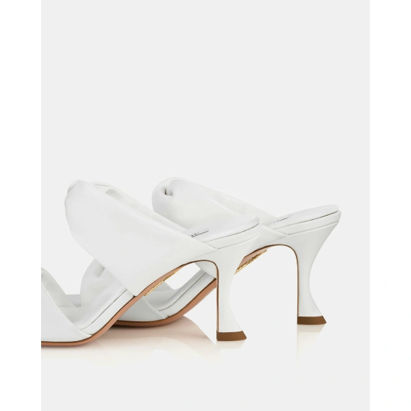 Aquazzura Twist Sandal 75 in White, view 4 | Sandals