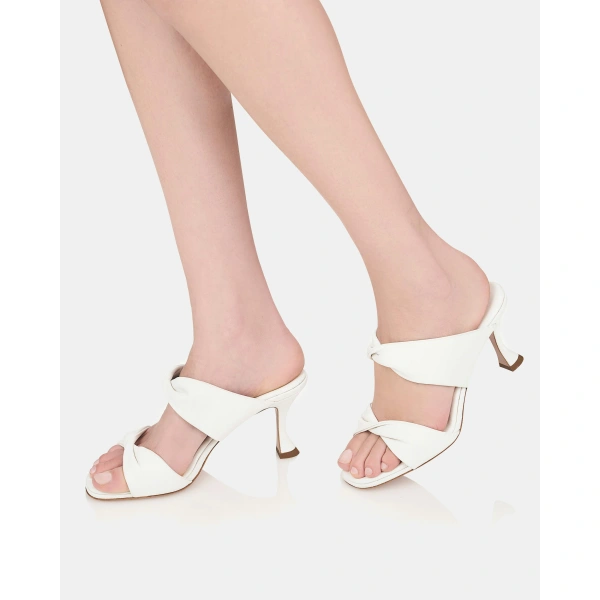 Aquazzura Twist Sandal 75 in White, view 5 | Sandals