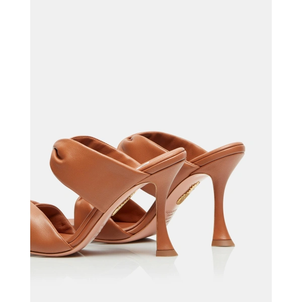 Aquazzura Twist Sandal 95 in Cuoio Tan, view 4 | Sandals