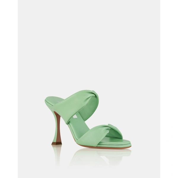 Aquazzura Twist Sandal 95 in Matcha, view 2 | Sandals