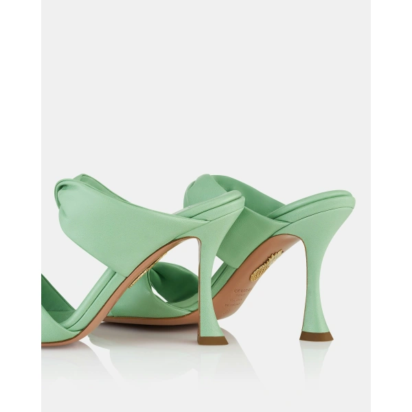 Aquazzura Twist Sandal 95 in Matcha, view 4 | Sandals