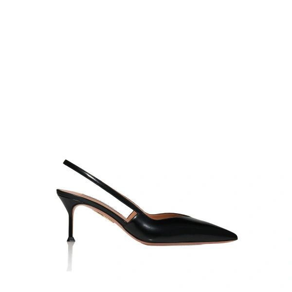 Aquazzura Uptown Sling Pump 65 in Black | Slingbacks